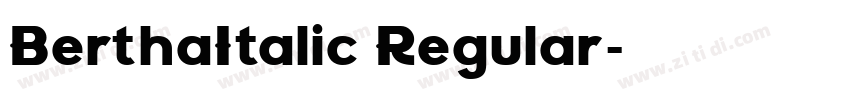 BerthaItalic Regular字体转换